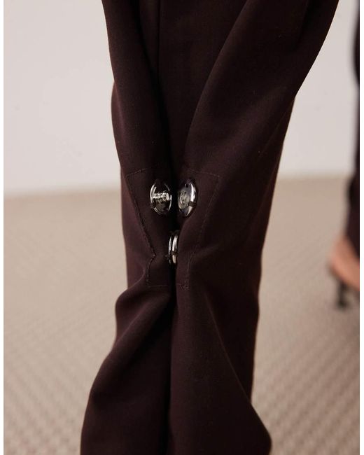 ASOS Black Tailored Twist Hem Adjustable Pants