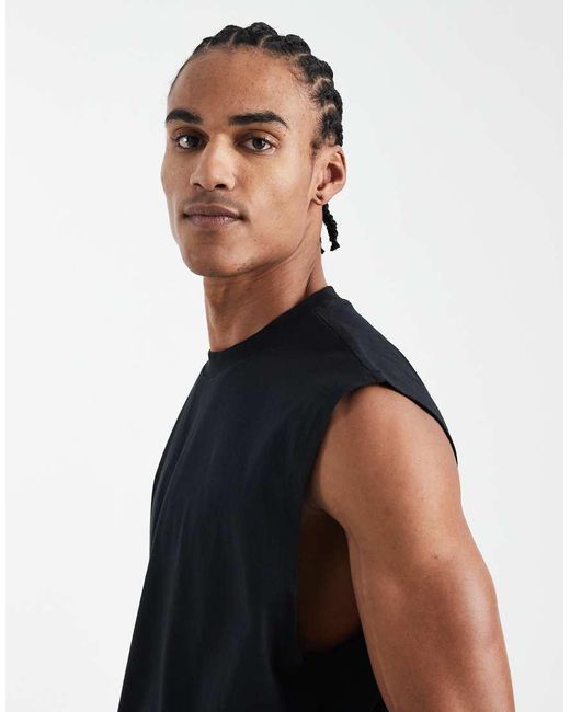 ASOS Blue Essentials Oversized Tank for men