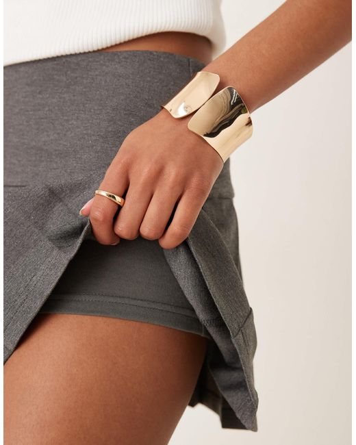 ASOS Natural Ponte Micro Pleated Mini Skort