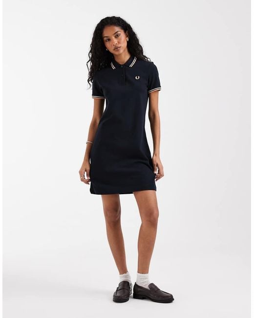 Fred Perry Blue Twin Tipped Mini Polo Dress