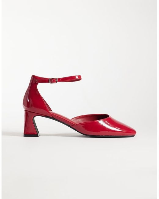 Glamorous Red Heeled Mary Janes