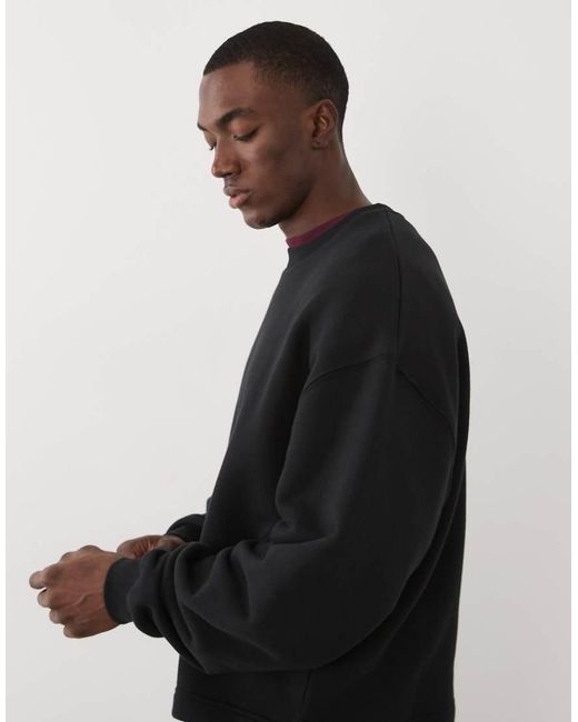4505 Blue Rest Day Heavyweight 420Gsm Cotton Oversized Boxy Sweatshirt for men