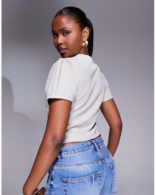 ASOS Blue – geripptes, strukturiertes oberteil