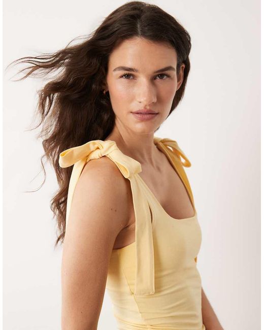 Miss Selfridge Multicolor Tie Shoulder Top