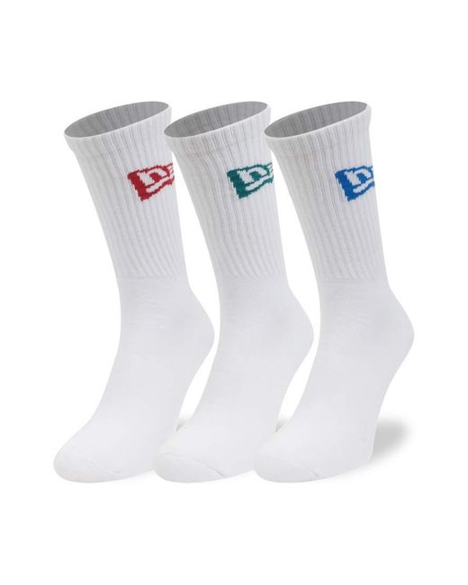 KTZ White Flag Logo 3 Pack Crew Socks