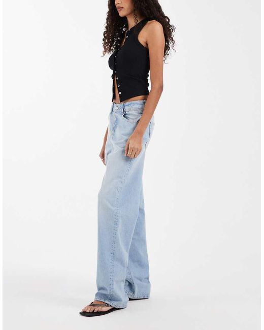 ASOS Blue Asos Design Circular Design Collection Tall Oversized Baggy Boyfriend Jean