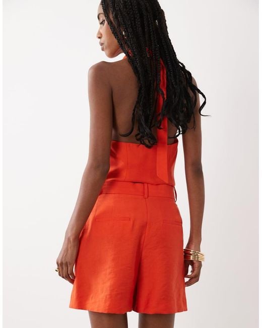 Mango Peach Tailored Shorts