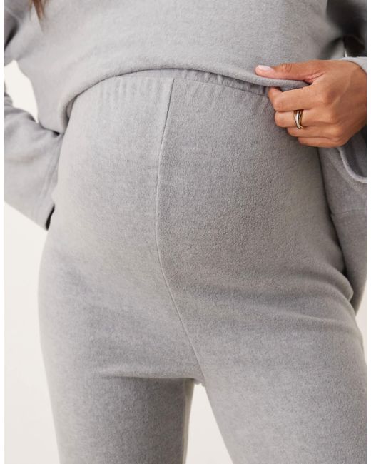 ASOS Natural Asos Design Maternity Lounge Mix & Match Lightweight Fleece legging