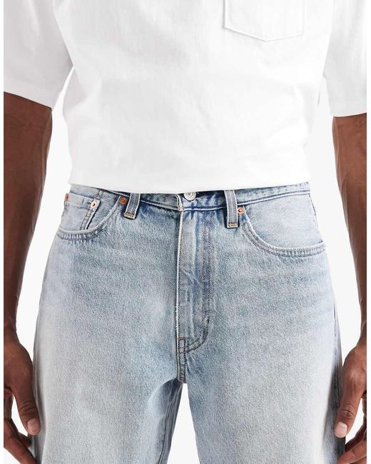 Levi's White 468 Loose Denim Shorts Light for men