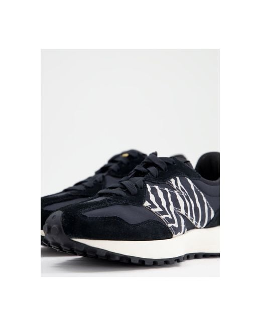 New Balance Rubber 327 Animal Trainers in Black | Lyst
