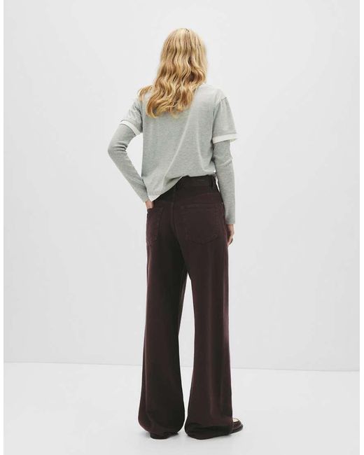 Pull&Bear White Wide-leg Jeans