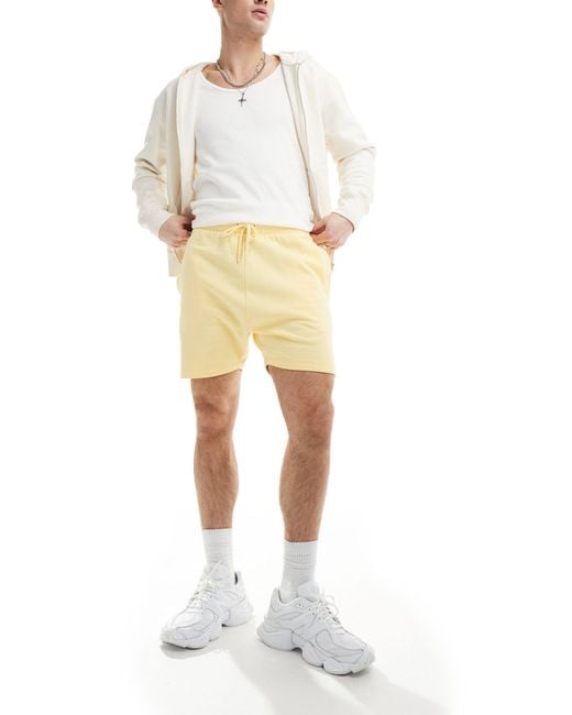 Pantalones cortos amarillos ASOS de hombre de color Natural