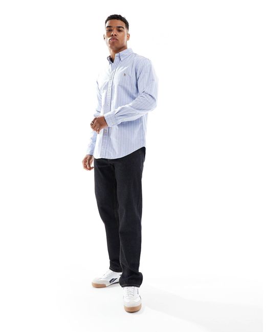 Polo Ralph Lauren – custom fit oxford-hemd in Blue für Herren