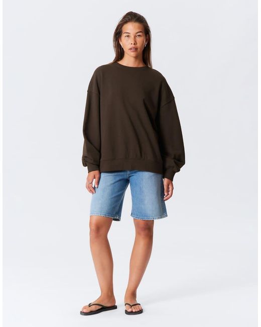 Weekday Brown Oversized Slouchy Sweatshirt