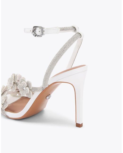 Carvela Kurt Geiger White Petalo Sandal Heeled Sandals