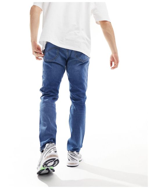 Rider - jeans slim lavaggio scuro vintage di Lee Jeans in Blue da Uomo