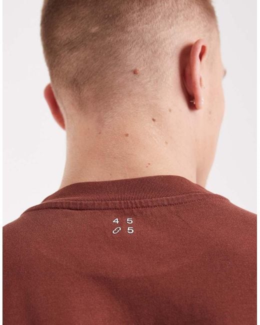 4505 Red Icon Heavyweight Cotton Oversized T-shirt With Quick Dry Finish for men
