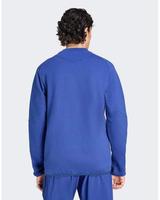 Adidas Originals Blue Italy Tiro Travel Crew Sweatshirt for men