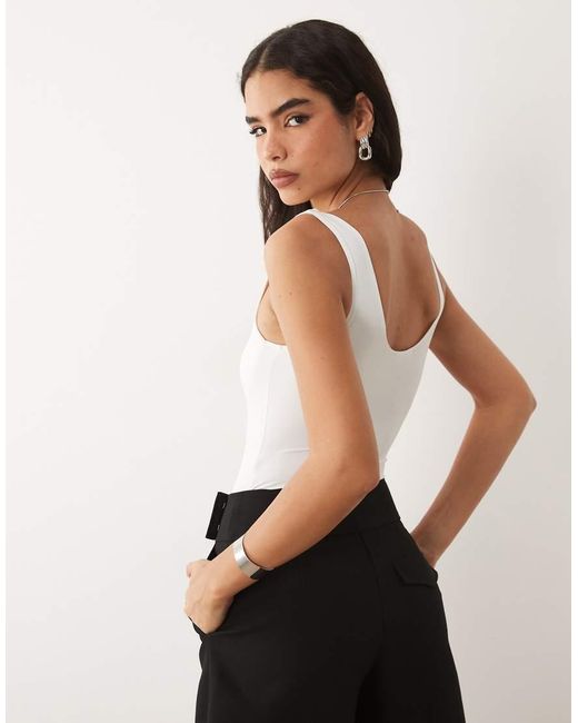 ASOS Natural Polyamide Sculpting Bodysuit