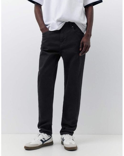 Pull&Bear White Slim Fit Jeans for men