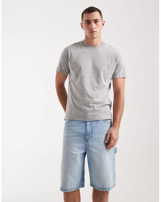 Cotton On – superweite jorts in Blue für Herren