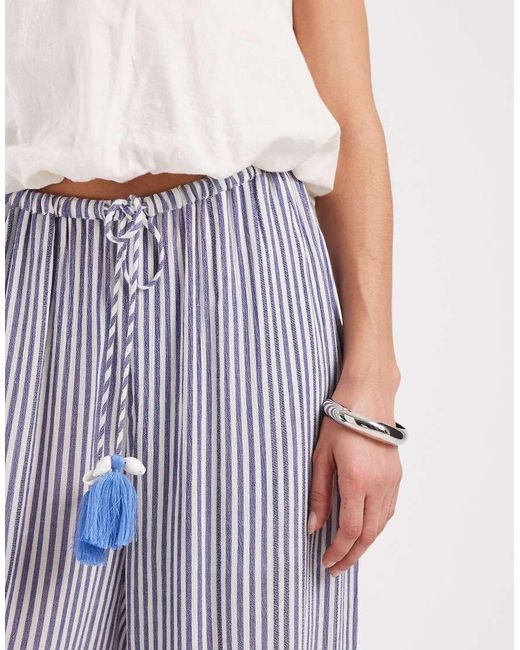 Aray Purple Beach Trouser With Tassle