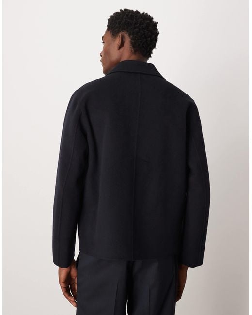ARKET Blue Double Layer Wool Shacket for men