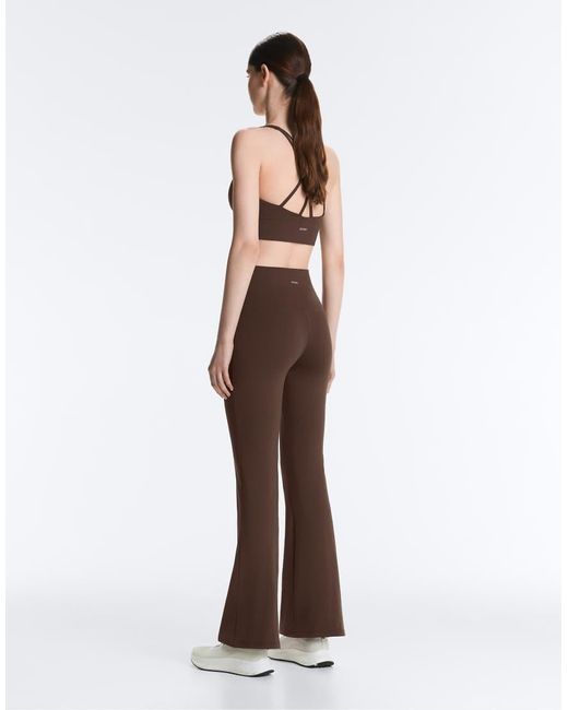 Oysho White Comfortlux High-rise Flare Trousers
