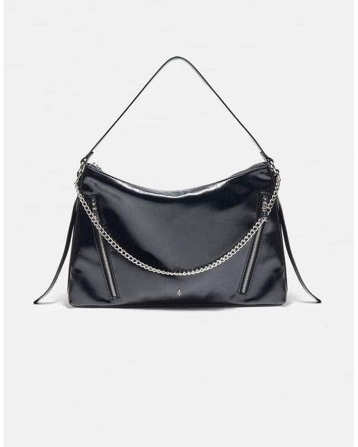Borsa A Spalla Nera Con Tracolla E Zip di Stradivarius in Black