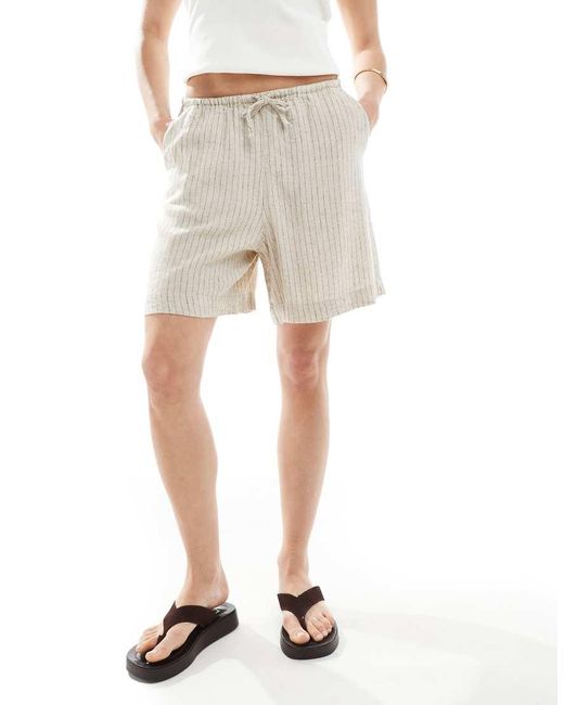 JJXX Natural Linen Blend Shorts