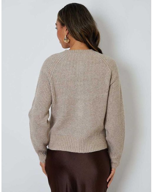Threadbare Gray Chunky Knit Button Up Cardigan