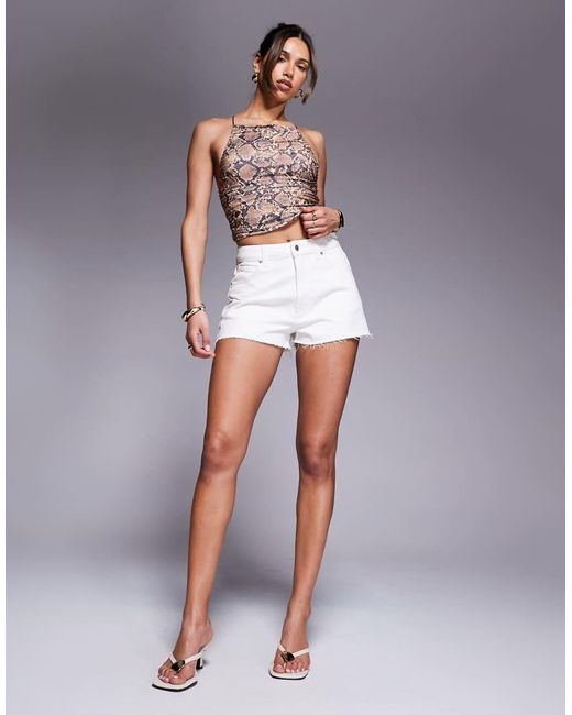 ASOS White Denim A Line Shorts