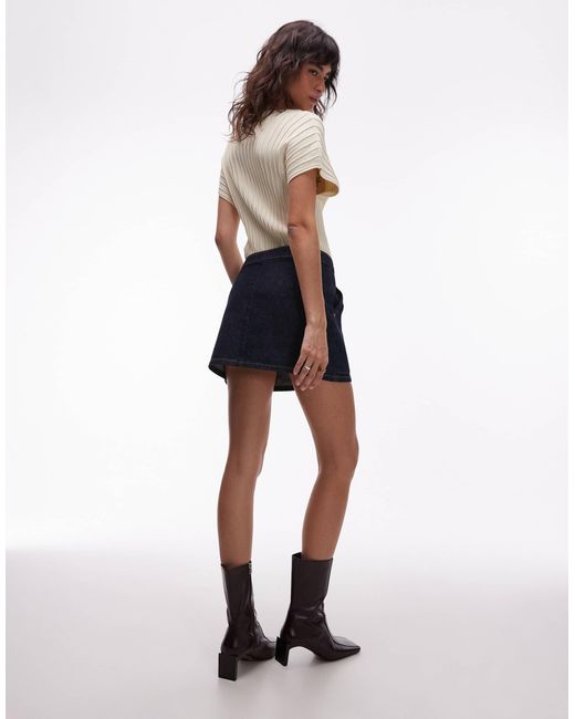 ASOS White Carpenter Detail Mini Skirt