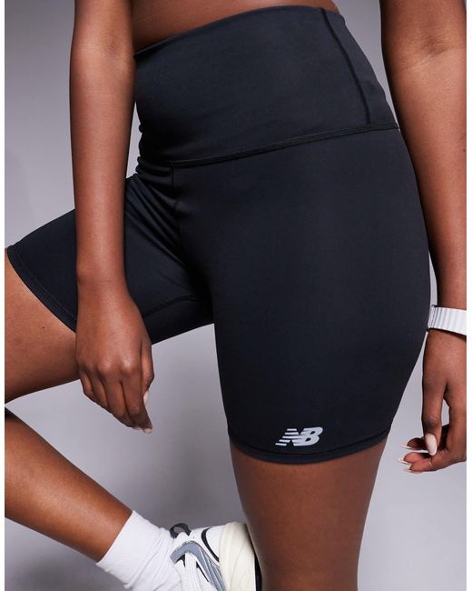 Harmony - short à taille haute New Balance en coloris Blue