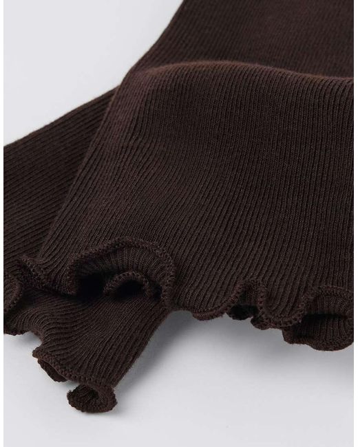 Calzedonia Brown Ribbed Socks
