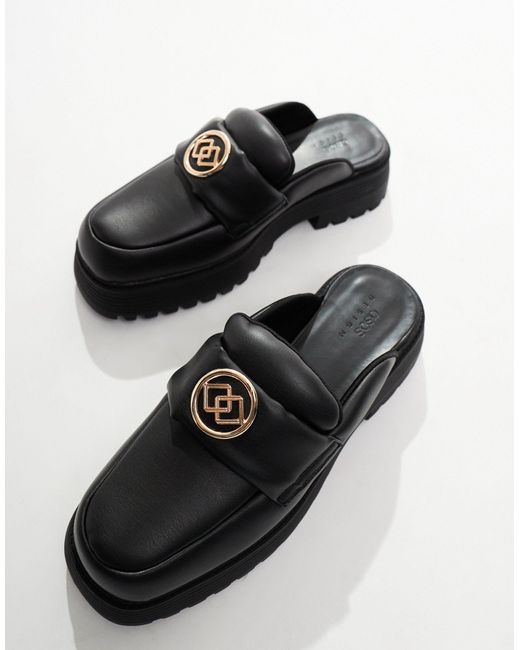ASOS Black Chunky Padded Loafers for men