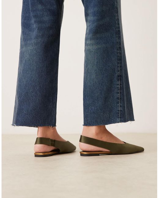 ASOS Blue Linford Slingback Ballets