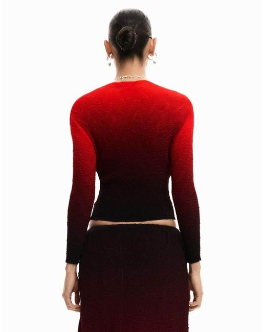 Desigual Red Gradient Blouse