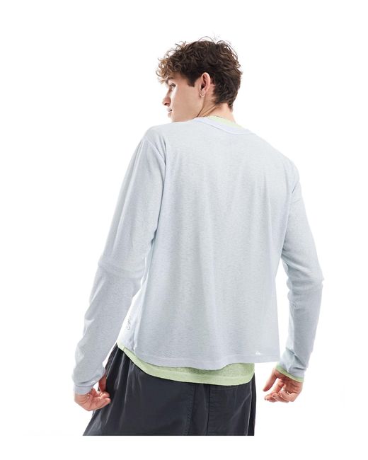 T-shirt à manches longues double épaisseur contrastant Reclaimed (vintage) pour homme en coloris Gray