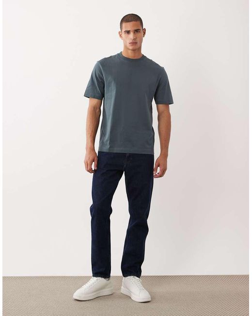 River Island Blue Regular Fit Essential T-shirt for men