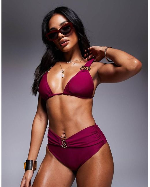 Moda Minx Bikinitopje Met Schelpen in het Red