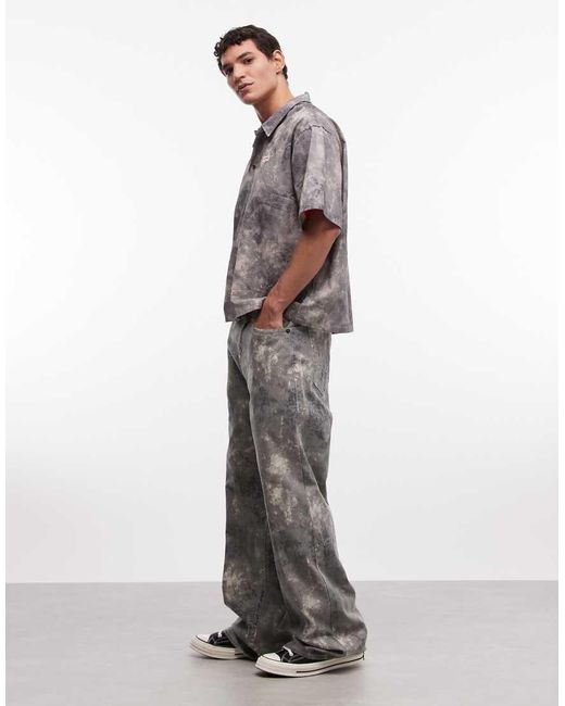 True Religion Gray Vinny baggy Jean Co-ord for men