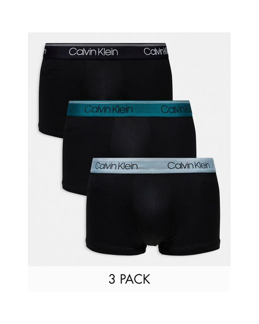 Calvin Klein – 3er-pack micro-stretch-trunks in Black für Herren