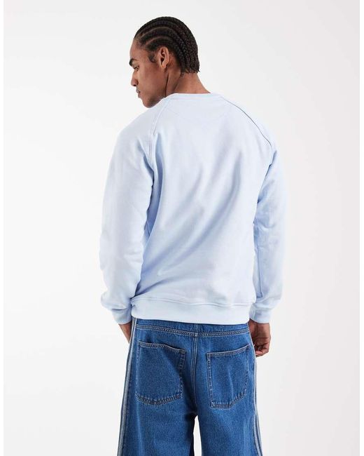Adidas Originals Blue Essential Crew Neck Sweatshirt for men