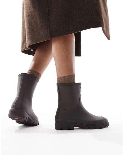 Hunter Black Downpour Short Wellington Boot