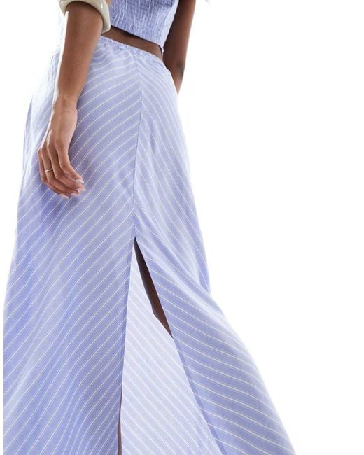 ONLY Maxirok Met Hoge Taille En Diagonale Strepen in het Blue