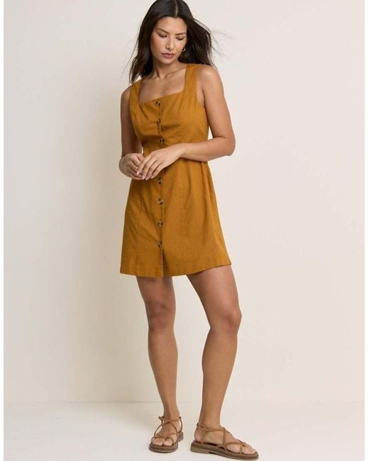 Nobody's Child Natural Square Neck Rosie Mini Dress