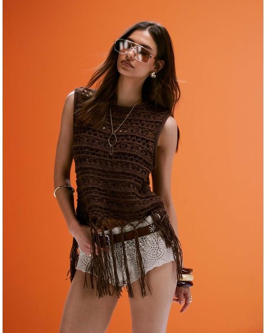ASOS Brown – gestricktes tanktop