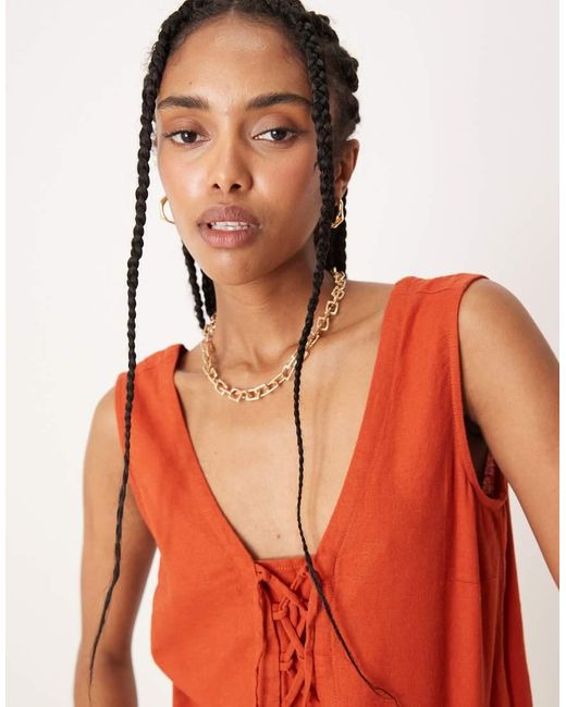 Top di Threadbare in Orange