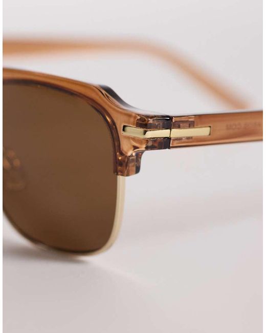ASOS Natural Retro Sunglasses for men